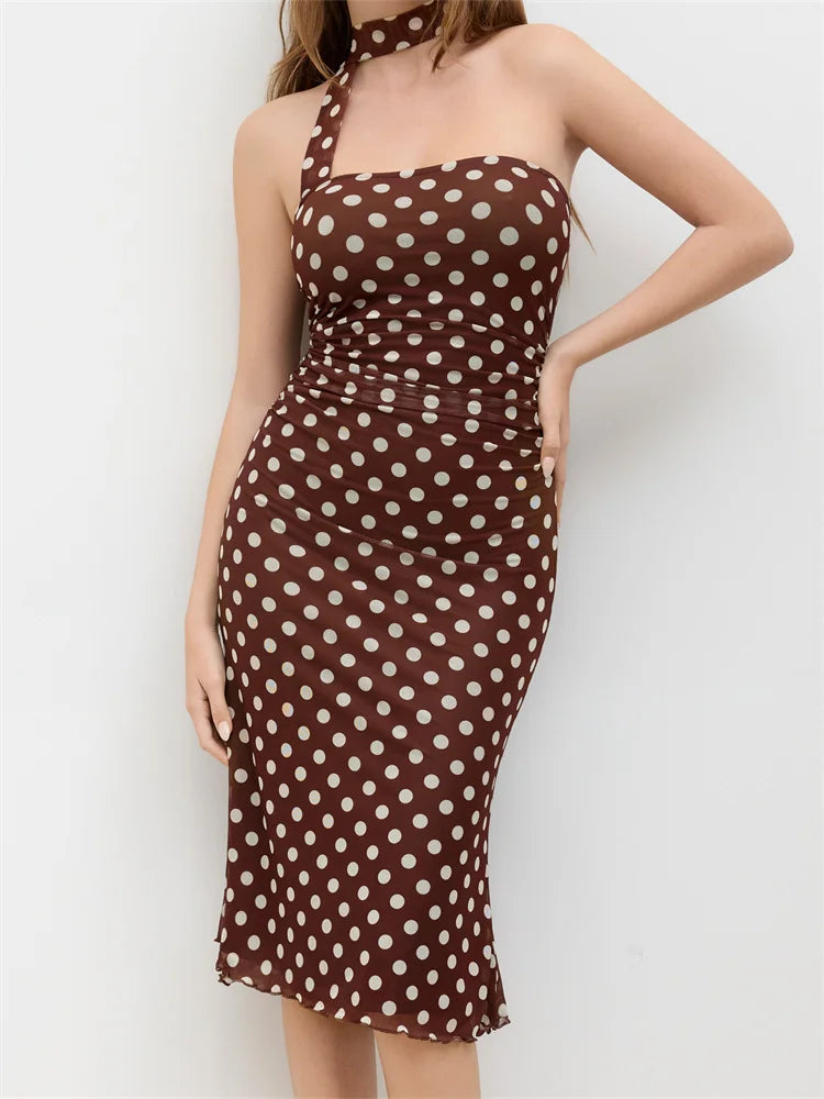 Chic Floral Maxi Dress with Scarf – Summer Slim Fit - BritishElegance