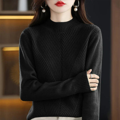 Warm Women's Cable Knit Sweater - BritishElegance