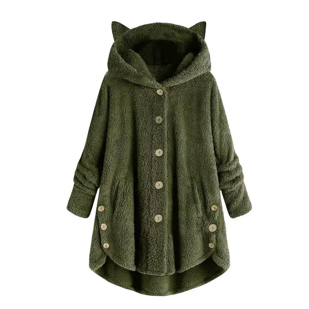 Warm Fuzzy Hooded Sweatshirt for Women