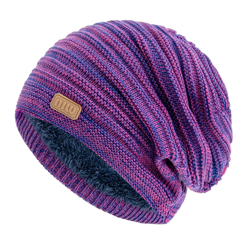 Casual Stripe Warm Winter Hat