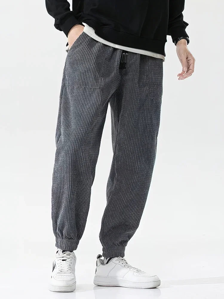 Casual Corduroy Pants - Loose Fit Streetwear Trousers