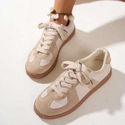 Vintage Distressed Lace Up Women's Flats Shoes