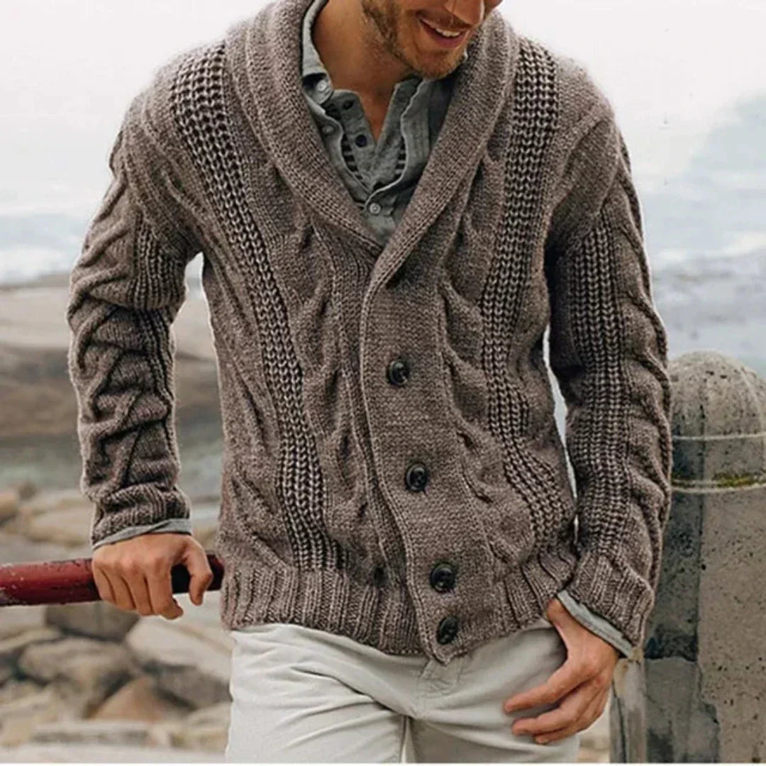 Classic Cable Knit Men's Jacket