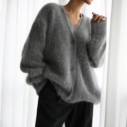 Soft Women's Winter Knit Button Cardigan