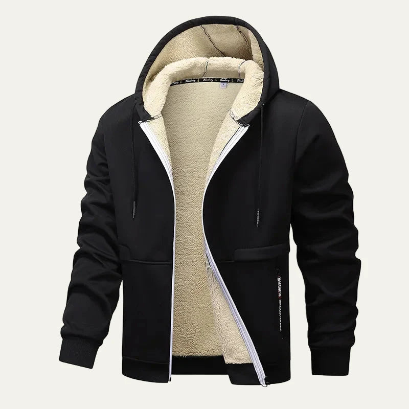 Men’s Full Zip Hoodie with Plush Sherpa Lining