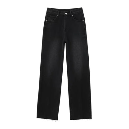 Comfortable High Waisted Wide Leg Jeans Women