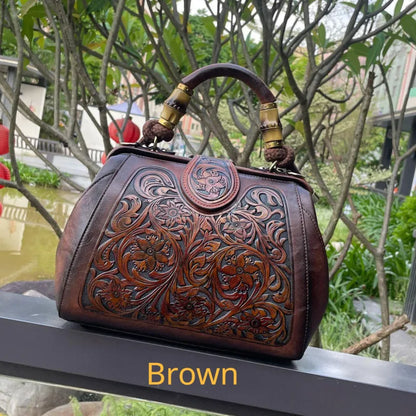 Genuine Leather Classic Ladies Shoulder Handbag