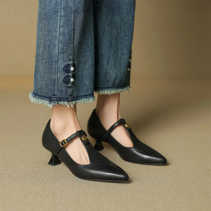 Marlene Genuine Leather Heels