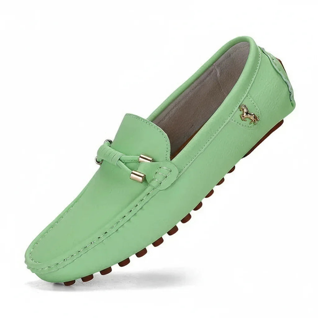 Genuine Leather Slip On Moccasin Shoes