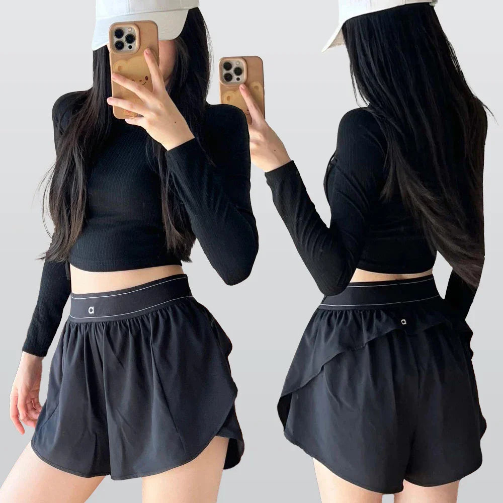 Lightweight Women's Quick Dry Athletic Shorts High Waist Yoga Pants - BritishElegance