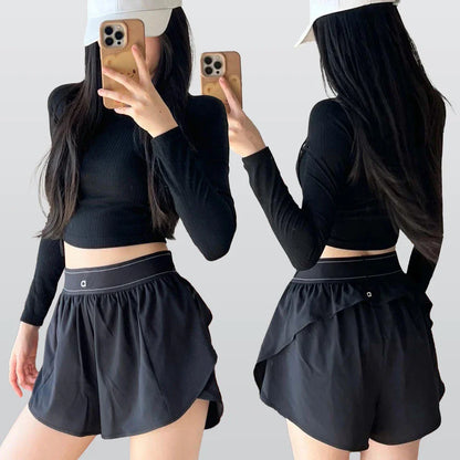 Lightweight Women's Quick Dry Athletic Shorts High Waist Yoga Pants - BritishElegance