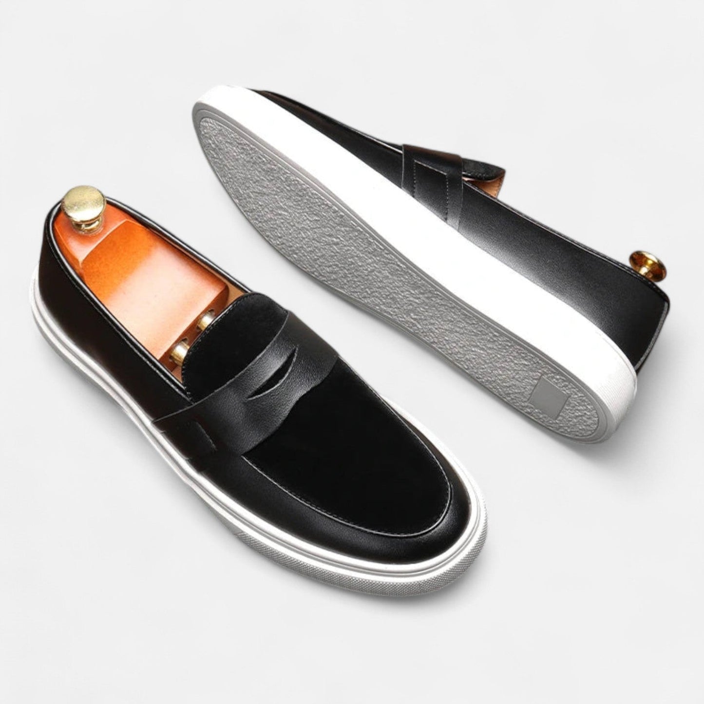 Men’s Hybrid Leather Penny Loafers