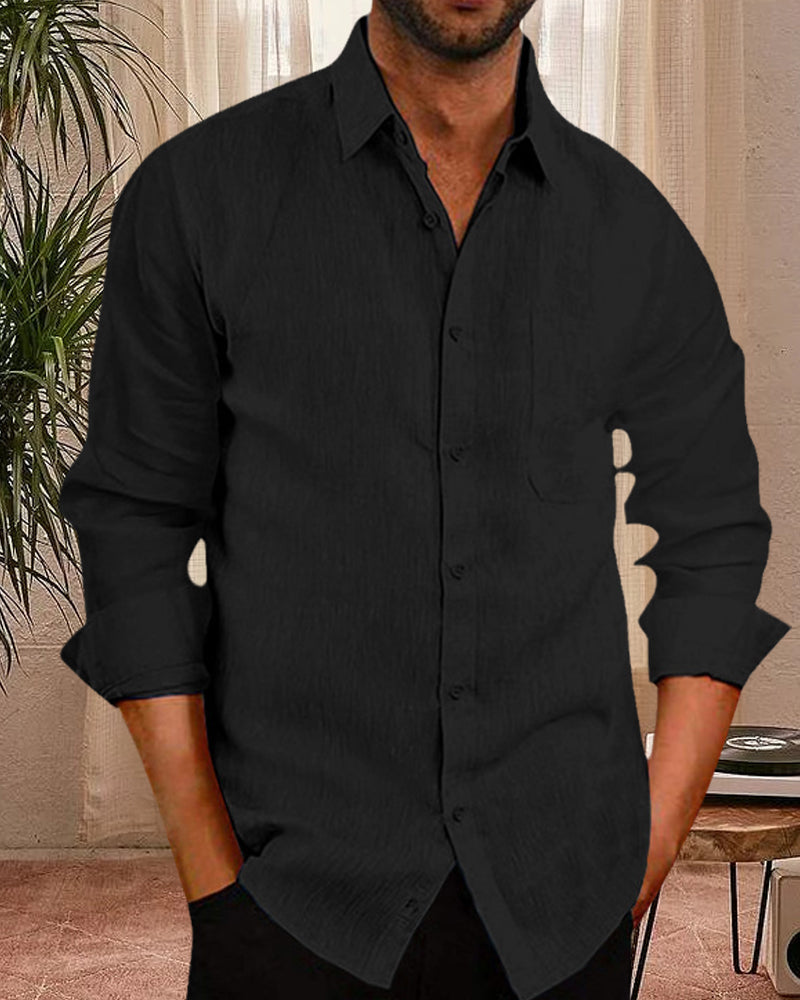 Shirt – Button Front & Curved Hem For Easy Layering