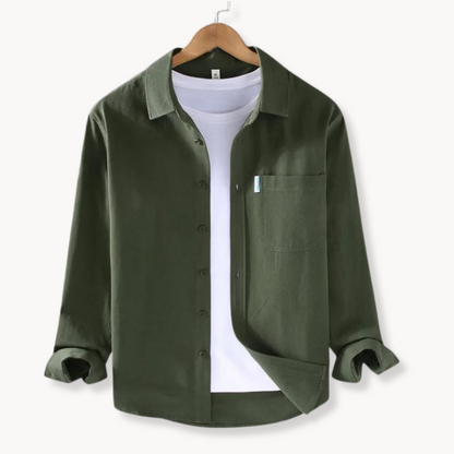 Shirt - Button Front Long Shape & Breathable Flexible Fit