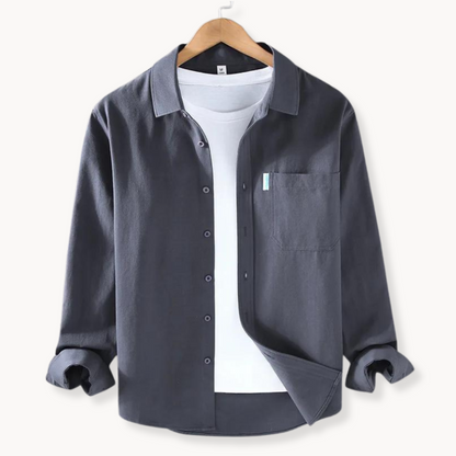 Shirt - Button Front Long Shape & Breathable Flexible Fit