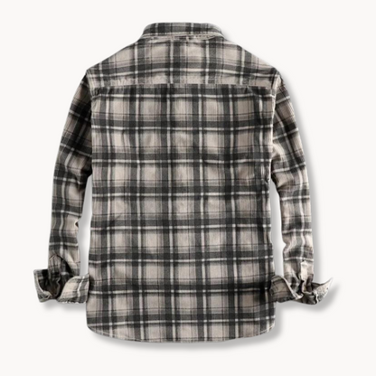 Shirt - Corduroy Blend Button Front And Relaxed Shape