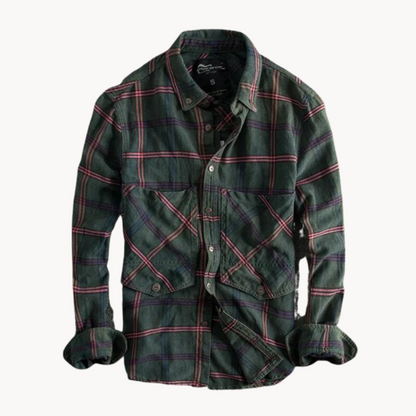 Shirt – Flannel Blend Tailored Fit & Button Collar Storage