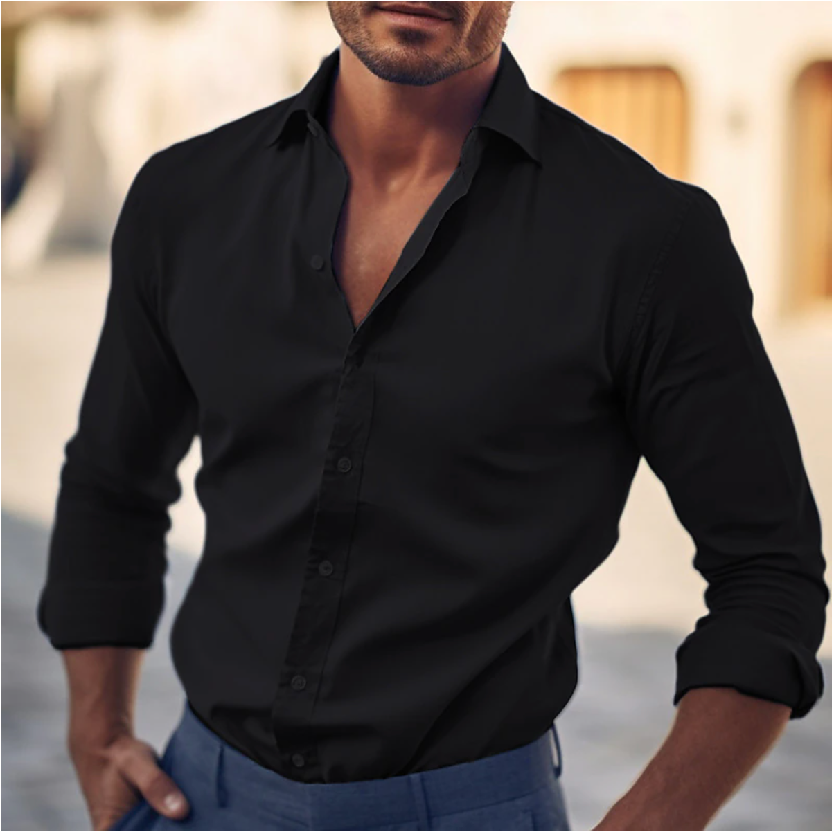 Shirt - Modern Fit Soft-Blend & Neat Look With Ease