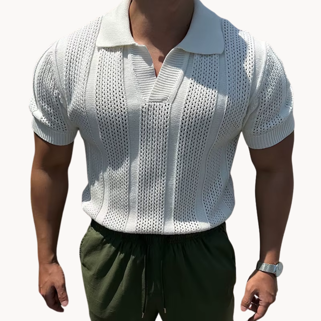 Shirt – Open Collar Mesh Blend & Breathable Airflow