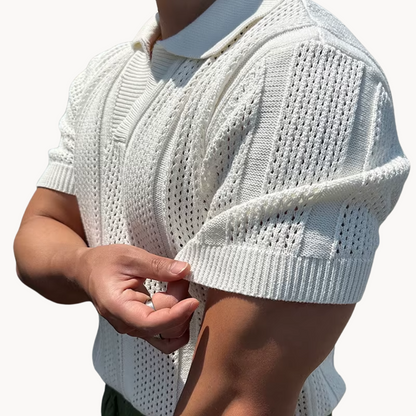 Shirt – Open Collar Mesh Blend & Breathable Airflow