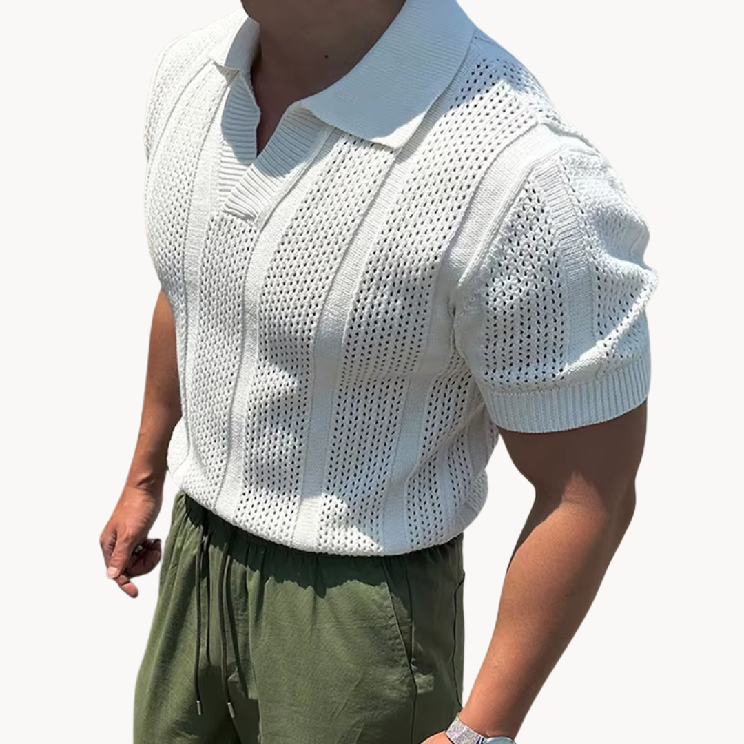 Shirt – Open Collar Mesh Blend & Breathable Airflow