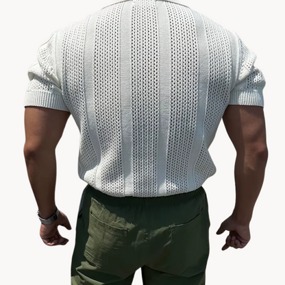 Shirt – Open Collar Mesh Blend & Breathable Airflow