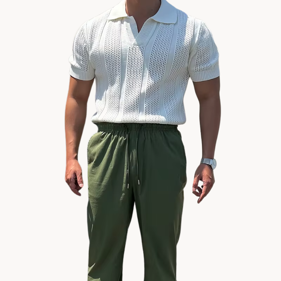 Shirt – Open Collar Mesh Blend & Breathable Airflow