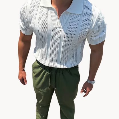 Shirt – Open Collar Mesh Blend & Breathable Airflow