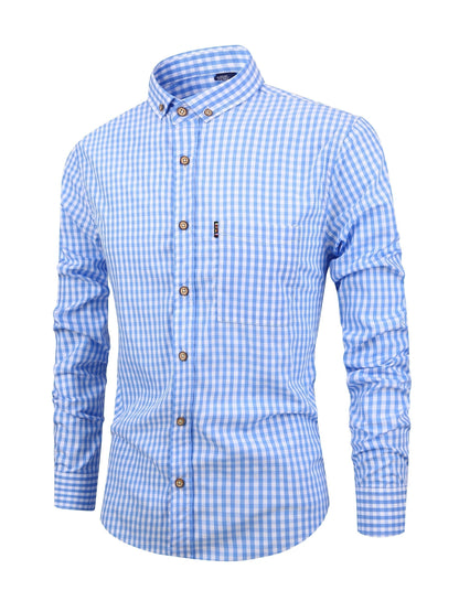 Shirt - Plaid Check And Soft Blend For Natural Movement