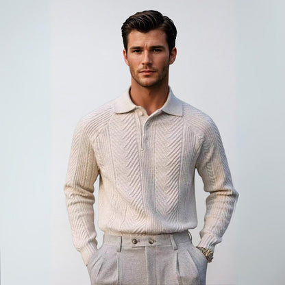 Shirt - Ribbed Collar And Thermal Polyester Blend Comfort