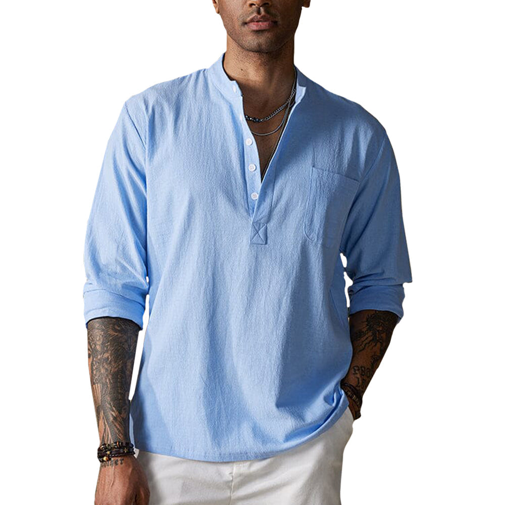 Shirt - Rumpled Texture & Breathable Blend For Comfort