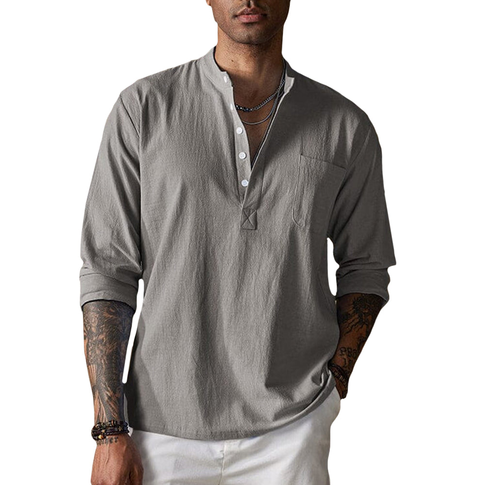 Shirt - Rumpled Texture & Breathable Blend For Comfort