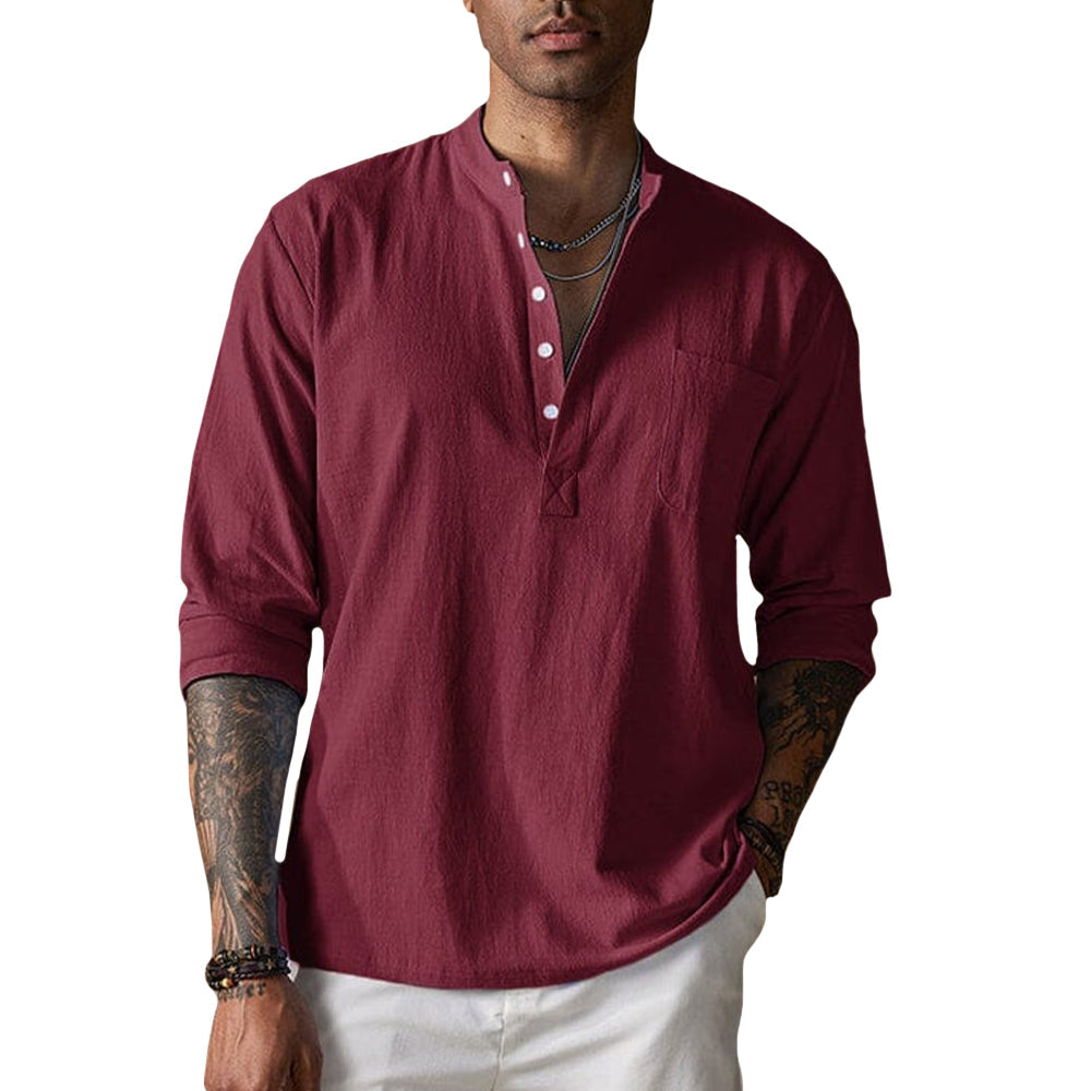 Shirt - Rumpled Texture & Breathable Blend For Comfort