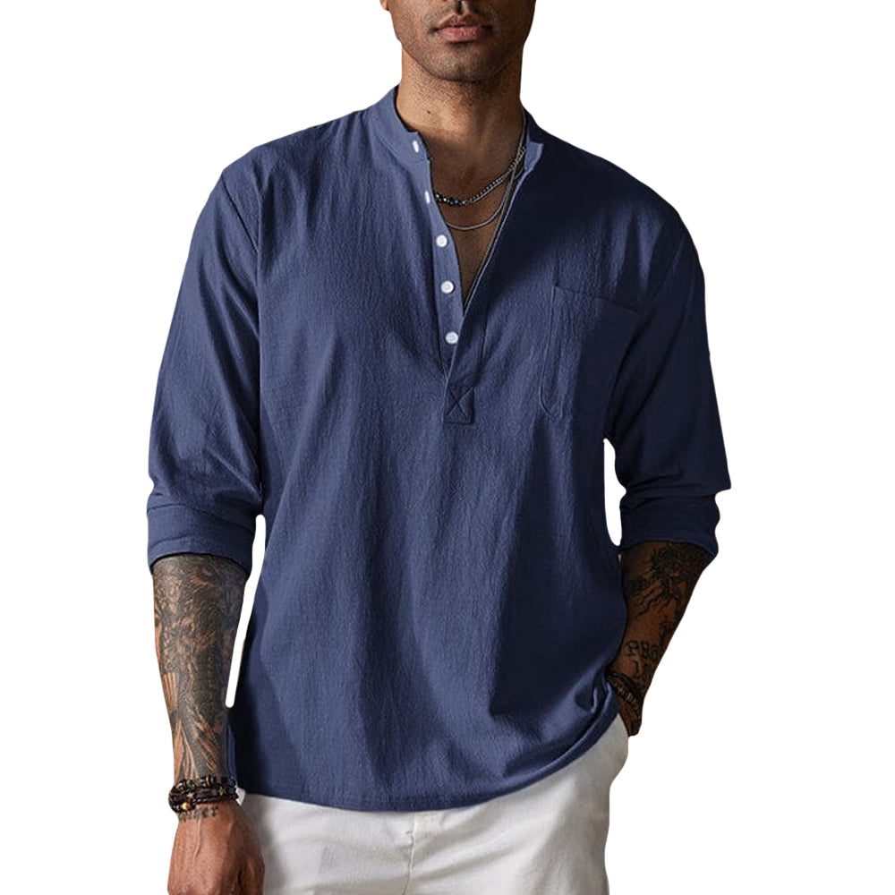 Shirt - Rumpled Texture & Breathable Blend For Comfort