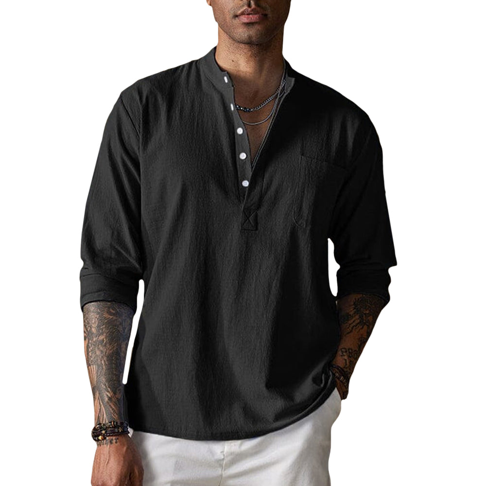 Shirt - Rumpled Texture & Breathable Blend For Comfort