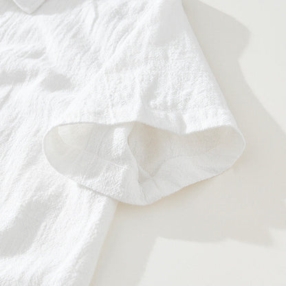 Shirt - Short Sleeve Relaxed Cut And Patch Pockets Hold
