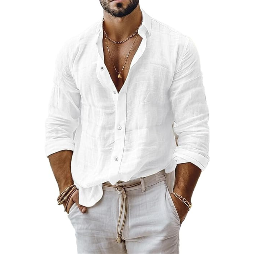 Shirt - Slim Cut Lightweight Blend And Neat Under Jacket