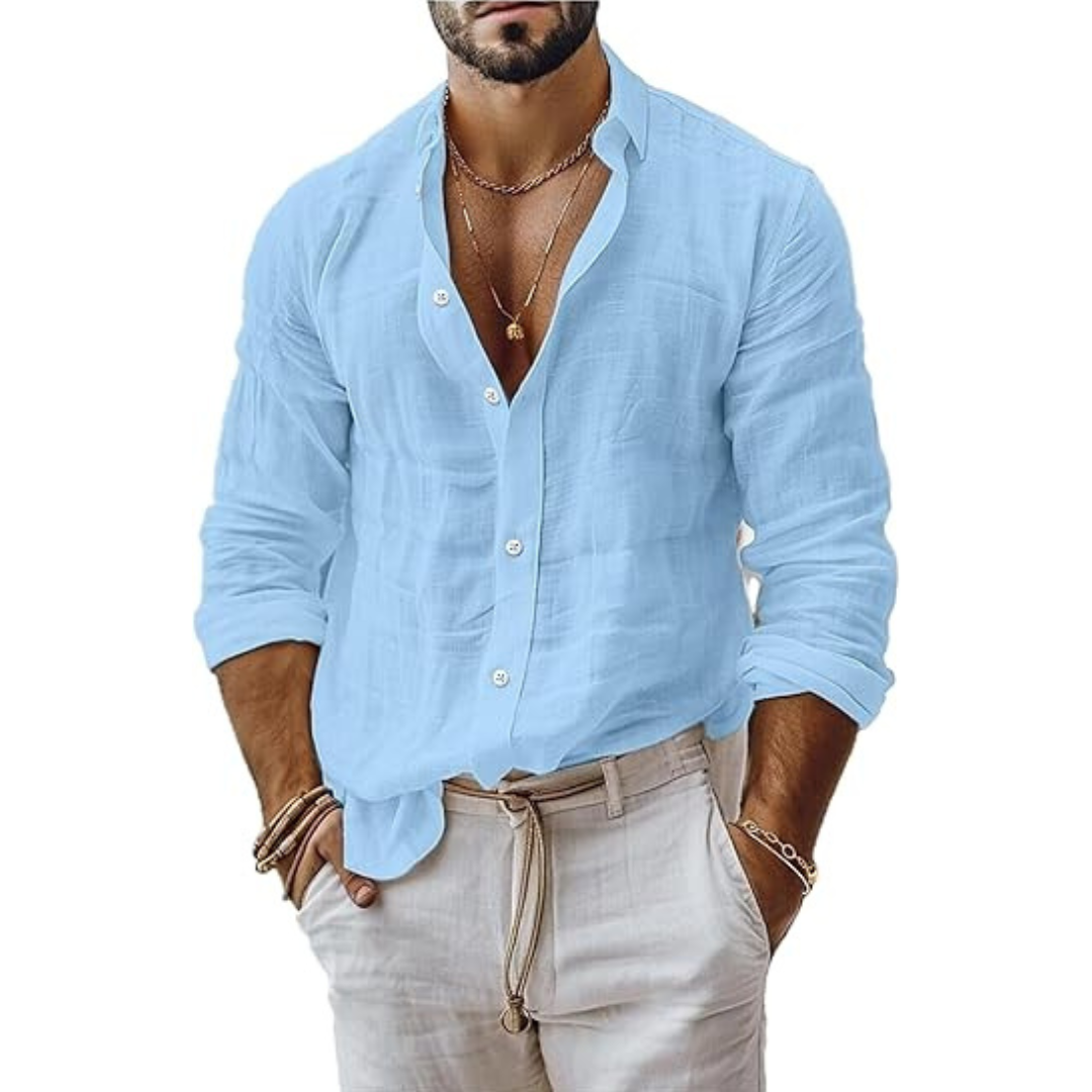 Shirt - Slim Cut Lightweight Blend And Neat Under Jacket