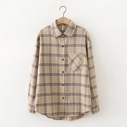 Shirt - Soft Blend Plaid Pattern And Easy Movement Fit