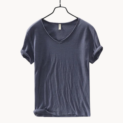 Shirt - Soft Blend V Neck Collar And Free Arm Movement