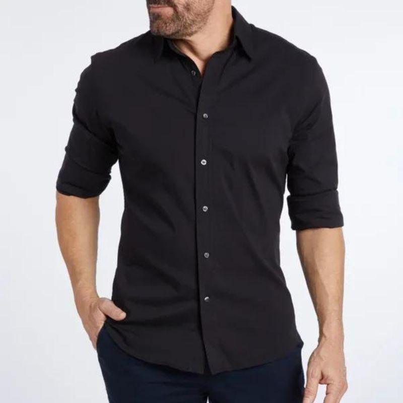 Shirt - Wrinkle Resistant Blend Zip Front & Smooth Drape