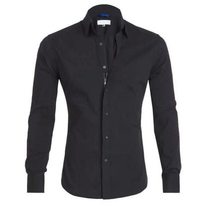 Shirt - Wrinkle Resistant Blend Zip Front & Smooth Drape