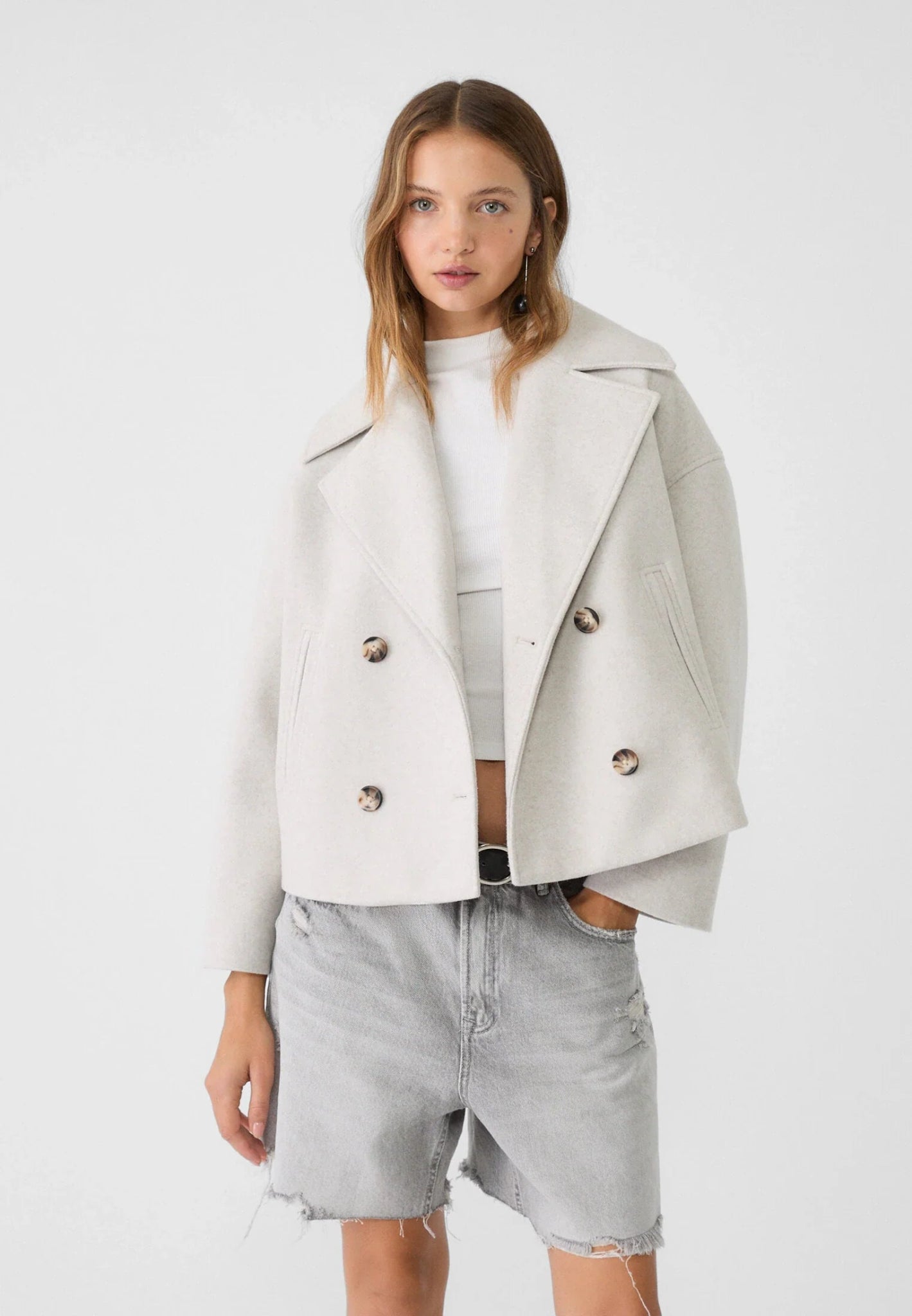 Short double-breasted blazer