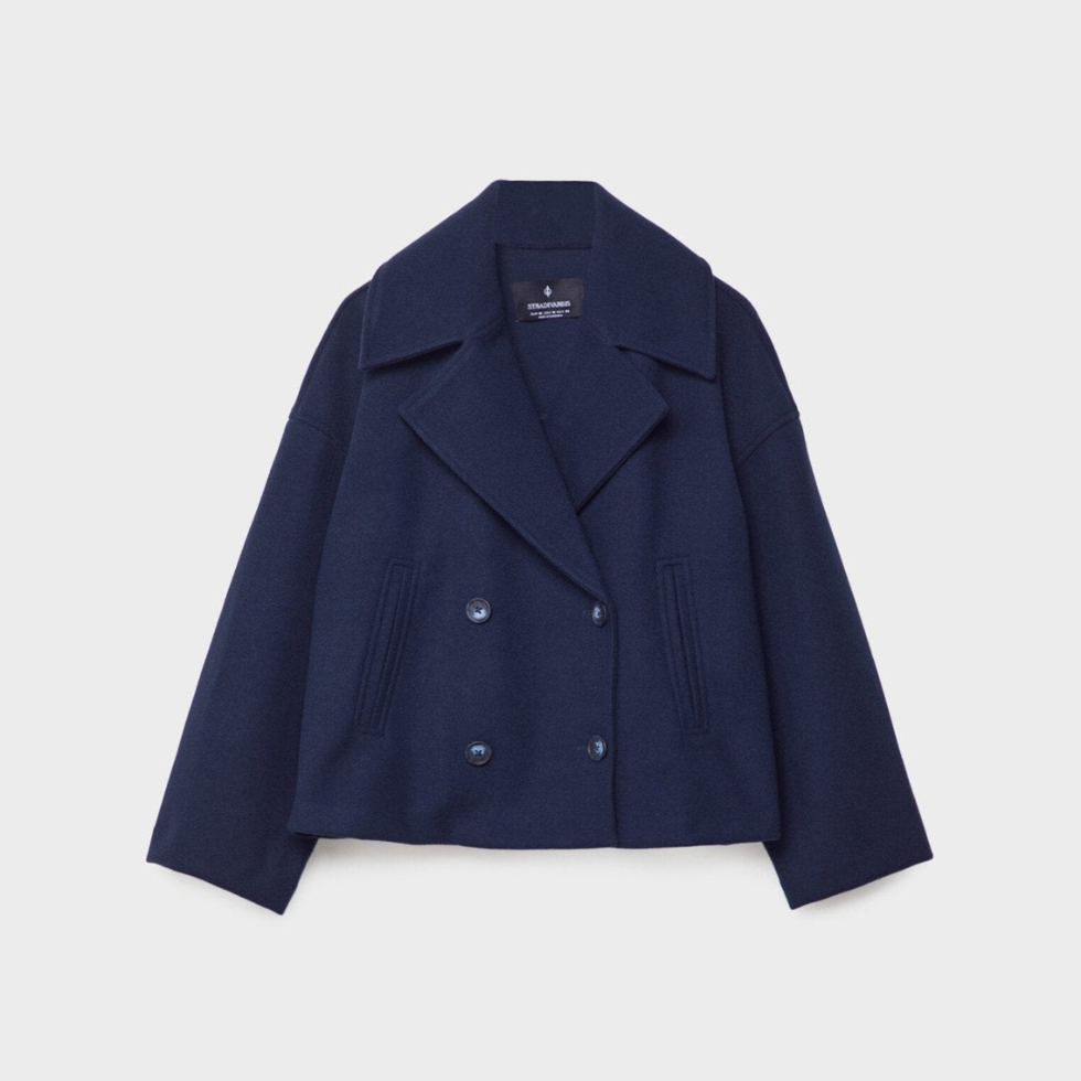 Short double-breasted blazer