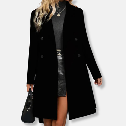 Women’s Elegant Belted Double-Breasted Coat