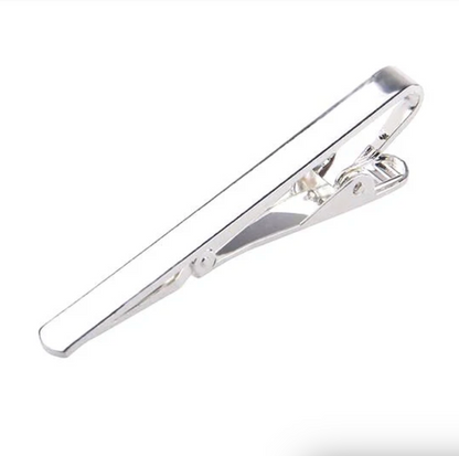 Silver & Gold Classic Tie Clip – Minimalist Formal Accessory for Men