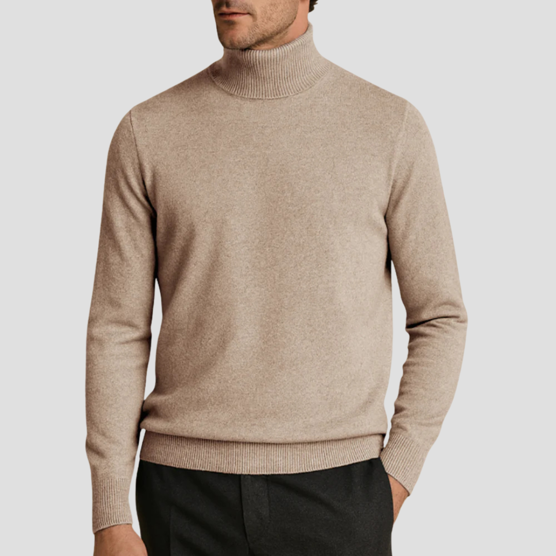 Men’s Classic Fitted Turtleneck Sweater