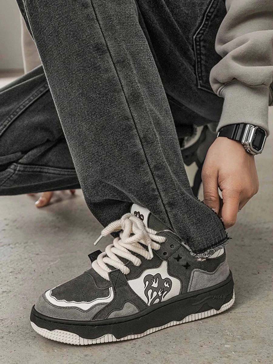 Skate Shoes - Durable Blend Upper And Grippy Rubber Sole