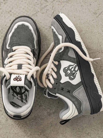 Skate Shoes - Durable Blend Upper And Grippy Rubber Sole