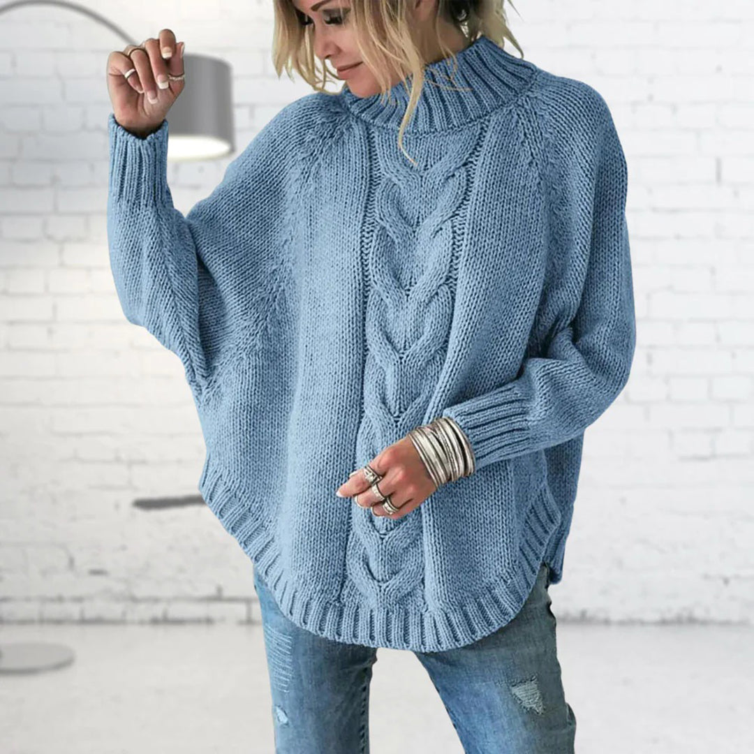 Soft Crew Neck Oversized Women's Sweater - BritishElegance